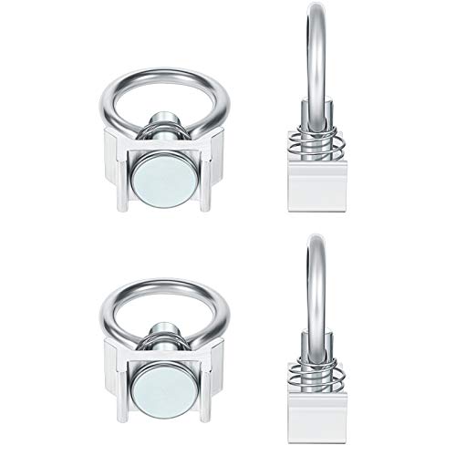 Hotop Single Stud Fitting L Track 4,000LB Capacity with Stainless Steel Round Ring Aluminum Keeper Cargo Control for Airline Track Logistic Installation (30 Pieces) - Image 5