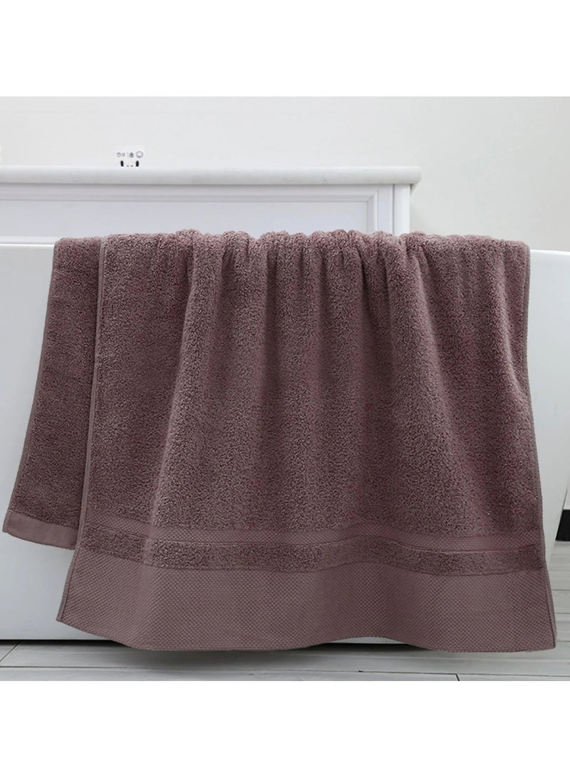 Huitich Hotel-Grade Cotton Bath Towel  70×140 cm, Brown (470g)  - Image 2