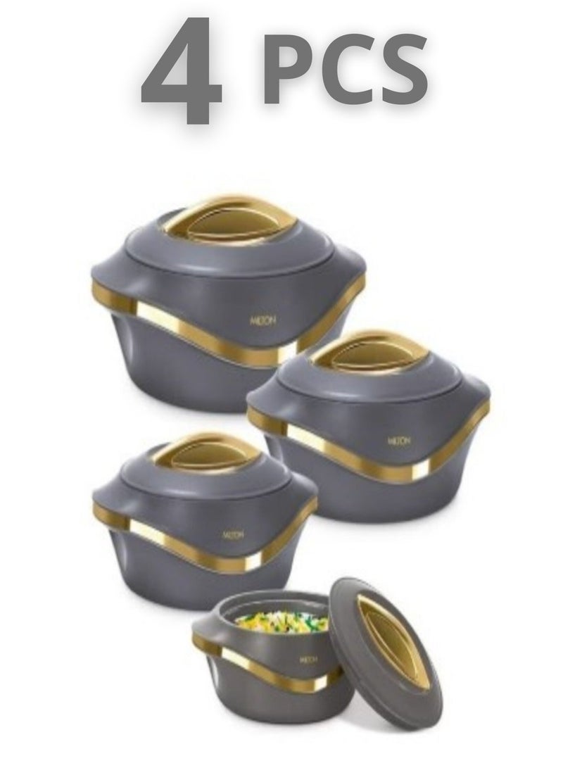 Milton Set Of Food Containers Consisting Of 4 Pieces size (500-1000-1500-2500)  gray color - Image 1