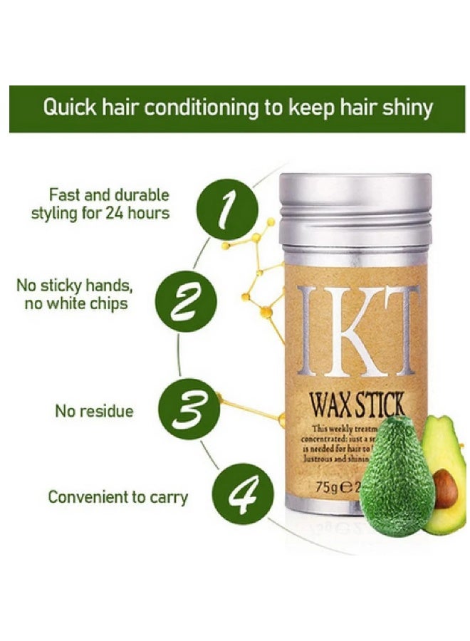 اي كي تي عصا إنهاء الشعر ، عصا الشمع لعصا الشعر البقعة ، عصا شمع الشعر لعصا جل الشعر المتطاير كريم تصفيف الشعر غير الدهني للشعر المجعد والشعر المجعد - Image 3