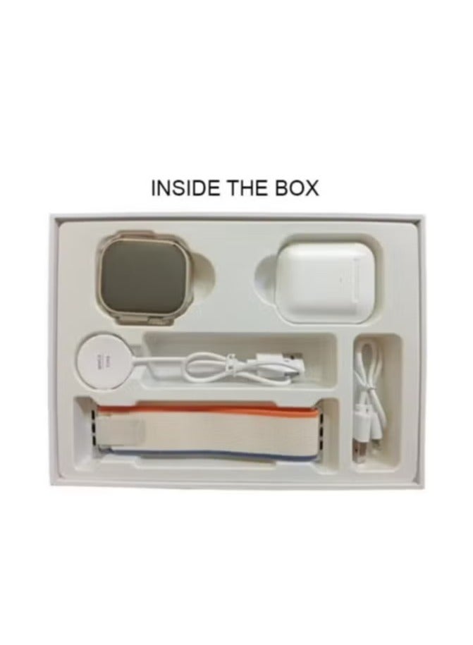 Oteeto TU96 Smart Duo Smart Watch | AMOLED Display | Bluetooth Earphones & Wireless Charger Combo | Advanced Fitness Tracker with Heart Rate Monitor & Smart Connectivity - Image 5