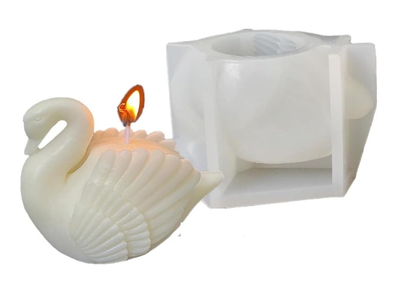 FirstTry Bird Candle Mold I 3D Fondant Swan Shape Silicone Epoxy Casting Mould I for DIY Handmade Ornament Cake Décor Aromatherapy Plaster Gypsum Soap Resin Art Craft Making Home Party Decoration - Image 1