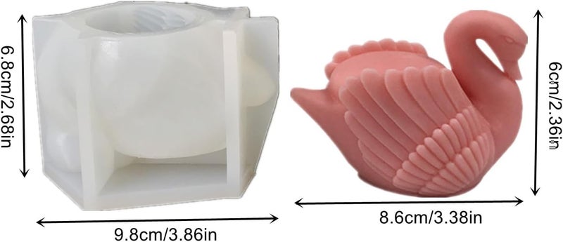 FirstTry Bird Candle Mold I 3D Fondant Swan Shape Silicone Epoxy Casting Mould I for DIY Handmade Ornament Cake Décor Aromatherapy Plaster Gypsum Soap Resin Art Craft Making Home Party Decoration - Image 2