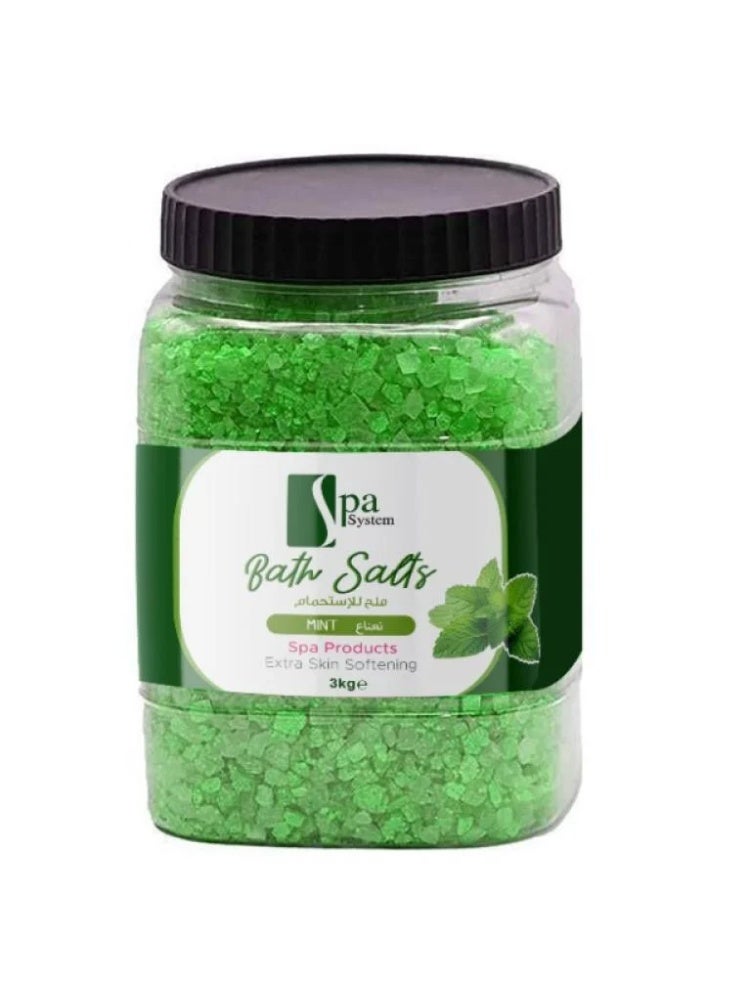 سبا سيستم ملح الاستحمام رائحة النعناع   – 3 كجم