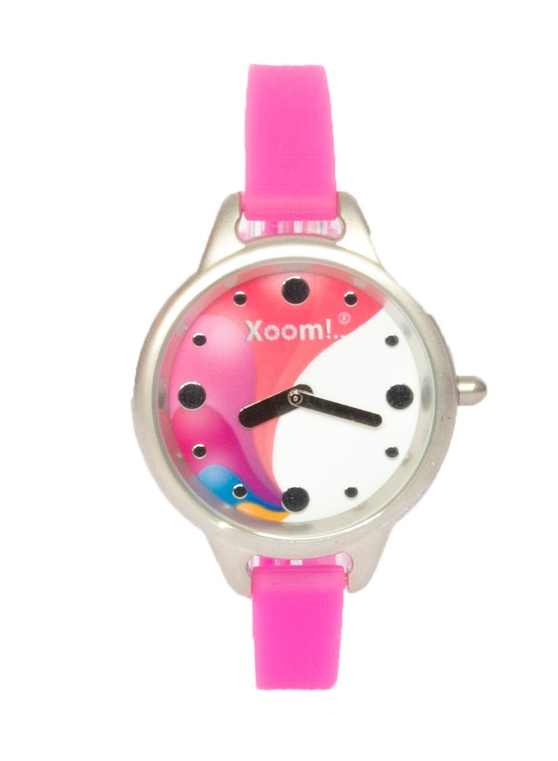 Xoom Women Wristwatch, 3 ATM Waterproof, Stainless Steel Case, Silicon Strap Durable - Image 3