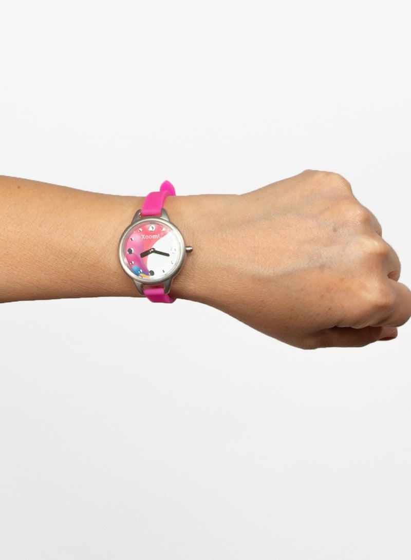 Xoom Women Wristwatch, 3 ATM Waterproof, Stainless Steel Case, Silicon Strap Durable - Image 4