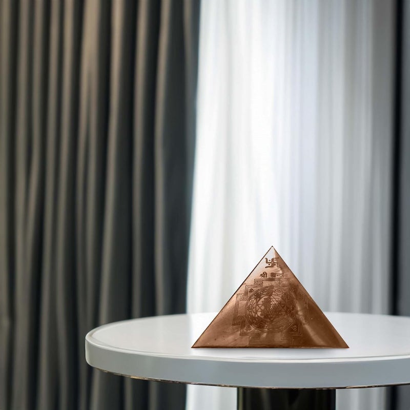 Shoppingrox Copper Vastu Pyramid Yantra 8 Cms Small 1 Piece  - Image 2