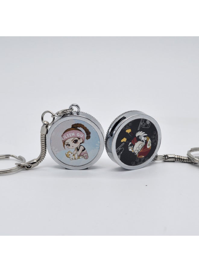 Round Rotating U Disk Customized Graduation Ceremony Commemorative School Campus Badge Metal Disk-Colour:White-Capacity:4GB  - Image 3
