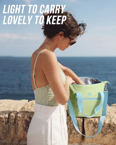 GLORIEROO Pastel Lunch Box Women Insulated Soft Waterproof Leakproof Lunch Bag Cooler Adjustable Strap BPAFree - Image 3