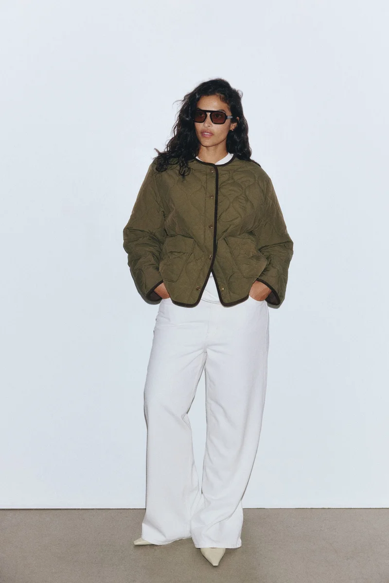 اتش اند ام جاكيت بتصميم مبطن