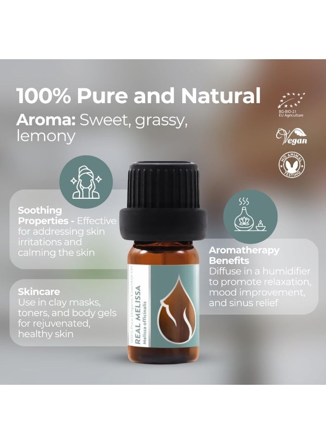 Essences Bulgaria Essences Bulgaria Organic Real Melissa Essential Oil, Lemon Balm Oil, 100% Pure and undiluted, Therapeutic Grade, from own Family Farm, Real Lemon Balm Oil (5ml) - Image 5