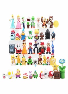 48-Piece Mini Mario, Luigi, Yoshi, and Rosalina Toy Models Set - Amazing Miniature Super Mario Game Characters Collection (2-7cm)