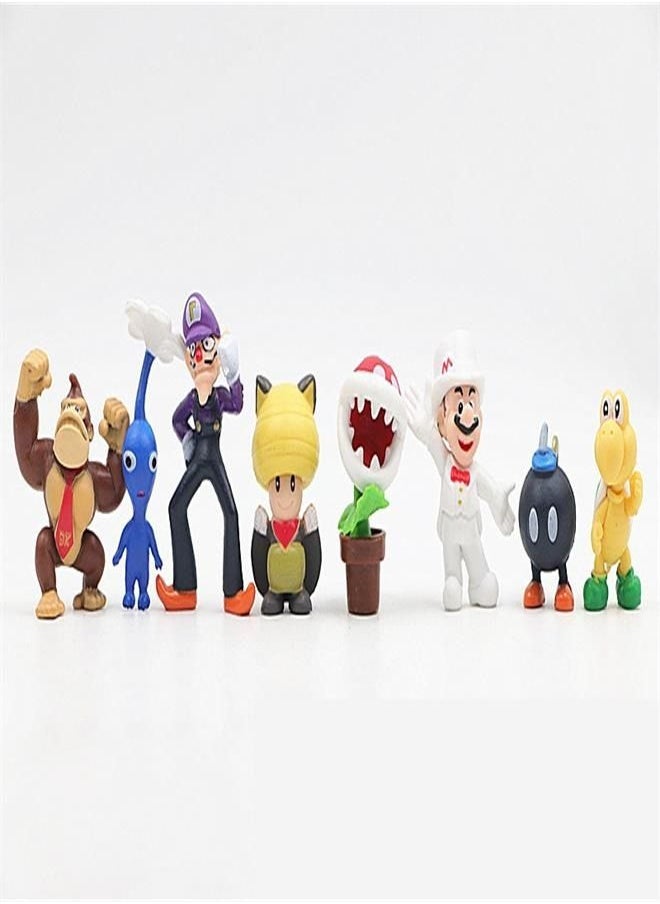 Generic - 48-Piece Mini Mario, Luigi, Yoshi, and Rosalina Toy Models Set - Amazing Miniature Super Mario Game Characters Collection (2-7cm) - Image 1