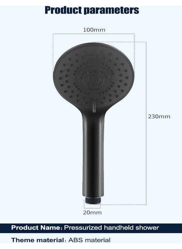 FAWER Faucet & Shower Full Black 5 Function Articulated Shower Set with Braided Hose - 409DB  - Image 4