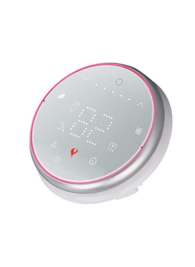 Thoraya Wireless WiFi Smart Thermostat LED Display Voice APP Control AC95~240V Energy Saving Smart Round Thermostat for Boiler Heating White  - Image 5