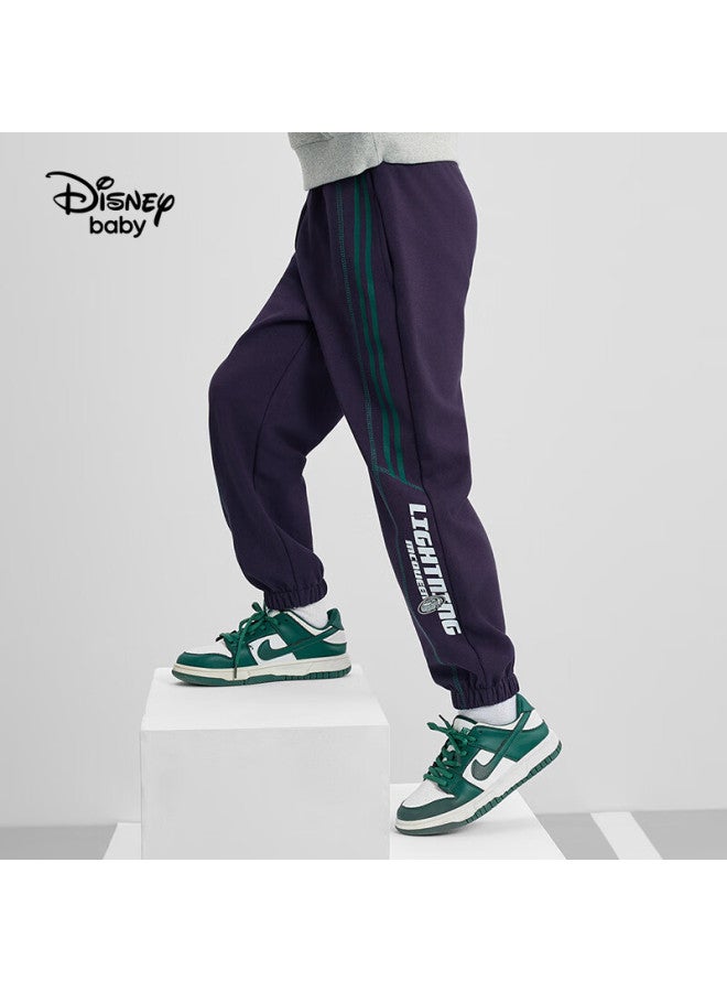 Disney Children's Clothing, Boys' Knitted Sports Pants, Durable, Comfortable, Elastic, Loose-fitting, Trendy Trousers, Autumn And Winter, Db431me08, Navy Blue, Size 130