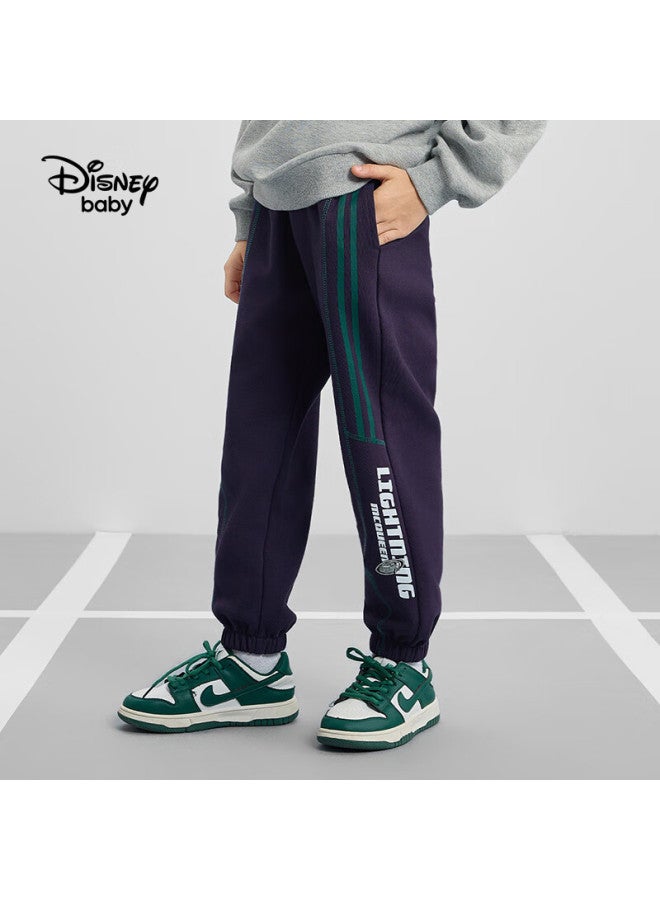 Disney Children's Clothing, Boys' Knitted Sports Pants, Durable, Comfortable, Elastic, Loose-fitting, Trendy Trousers, Autumn And Winter, Db431me08, Navy Blue, Size 130