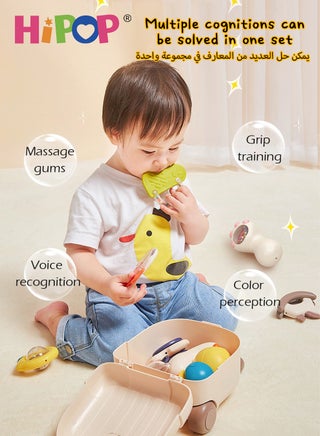11pcs Baby Rattle Toy, Infant Teething Toys with Individual Packaging,Grab and Spin Rattles Sensory Toy Set, Food Grade Silicone Material,Newborn Toys for Babies 0-12-24 Months - view 2