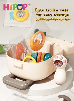 HIPOP 11pcs Baby Rattle Toy, Infant Teething Toys with Individual Packaging,Grab and Spin Rattles Sensory Toy Set, Food Grade Silicone Material,Newborn Toys for Babies 0-12-24 Months  - Image 3