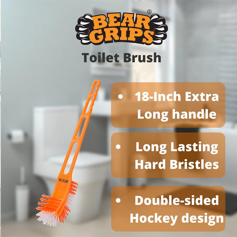 BEAR GRIPS Toilet Brush 2 Side Hockey Design for Toilet Cleaning - Pack of 3 - Image 2