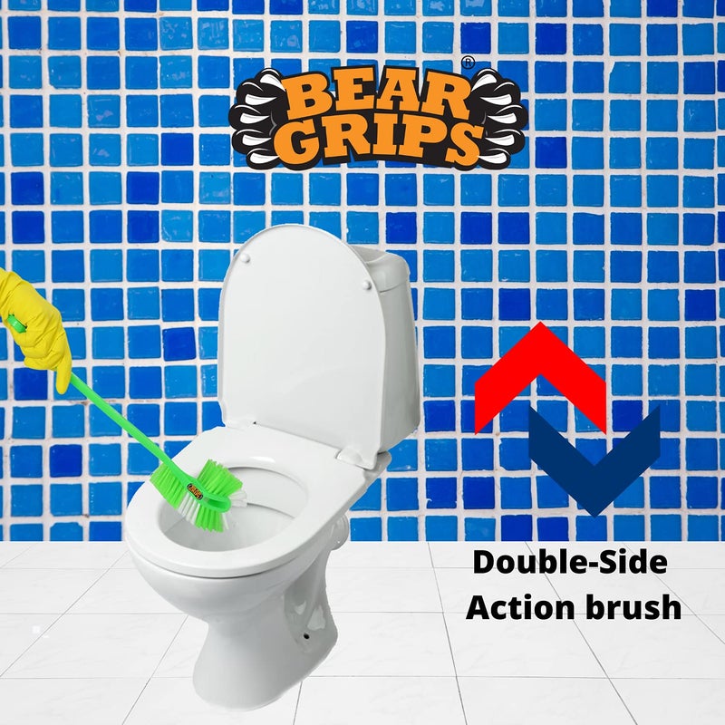 BEAR GRIPS Toilet Brush 2 Side Hockey Design for Toilet Cleaning - Pack of 3 - Image 3