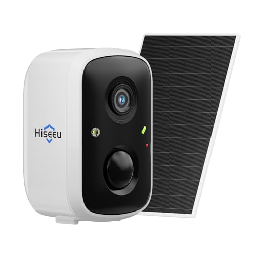 Hiseeu Security Cameras Wireless Outdoor, WiFi Pro 5G/2.4G Cameras for Home Security, Solar Powered, Motion Detection, 2-Way Talk, Color Night Vision, Compatible with Alexa, SD Card/Cloud Storage - Image 1