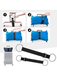 FASHION MANIA Elastic Fastening Belt for Luggage, Elastic Ring Luggage Binding Strap Adjustable Luggage Bag Fixing Clamping Strap, Universal Adjustable Suitcase Belts Luggage Strap (2PCS)  - Image 4