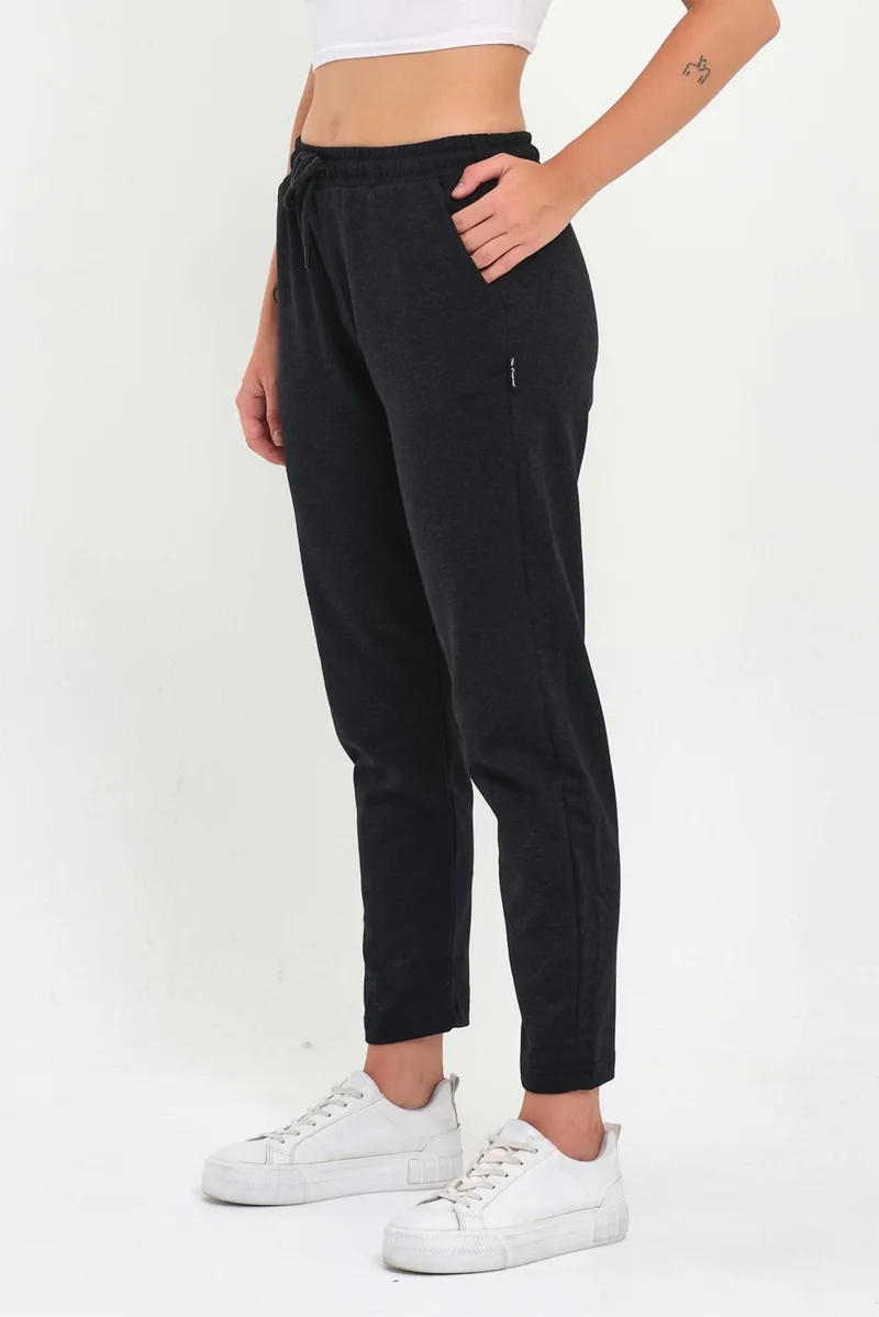ميتاليك Women's Anthracite Classic Pocketed Sweatpants