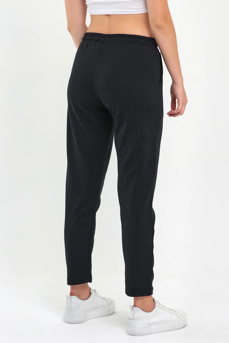 ميتاليك Women's Anthracite Classic Pocketed Sweatpants