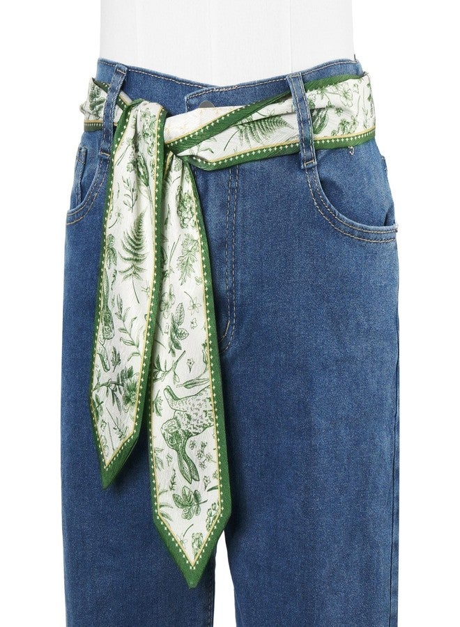 QIUTIMIY 1 Pack Purse Scarf Handbags Skinny Twill Hair Scarves Narrow Neck Scarf Band Women Fashion Accessories Bag Charms - Image 4