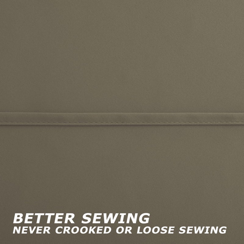 KOUFALL الستائر البنية الفاتحة الفاتحة 63 بوصة الطول جرومة الستائر انقطاع النافذة غلق حرارية العزل الستائر القديمة 63 بوصة طويلة 2 لوحة لغرفة نوم غرفة المعيشة رمادية - Image 5