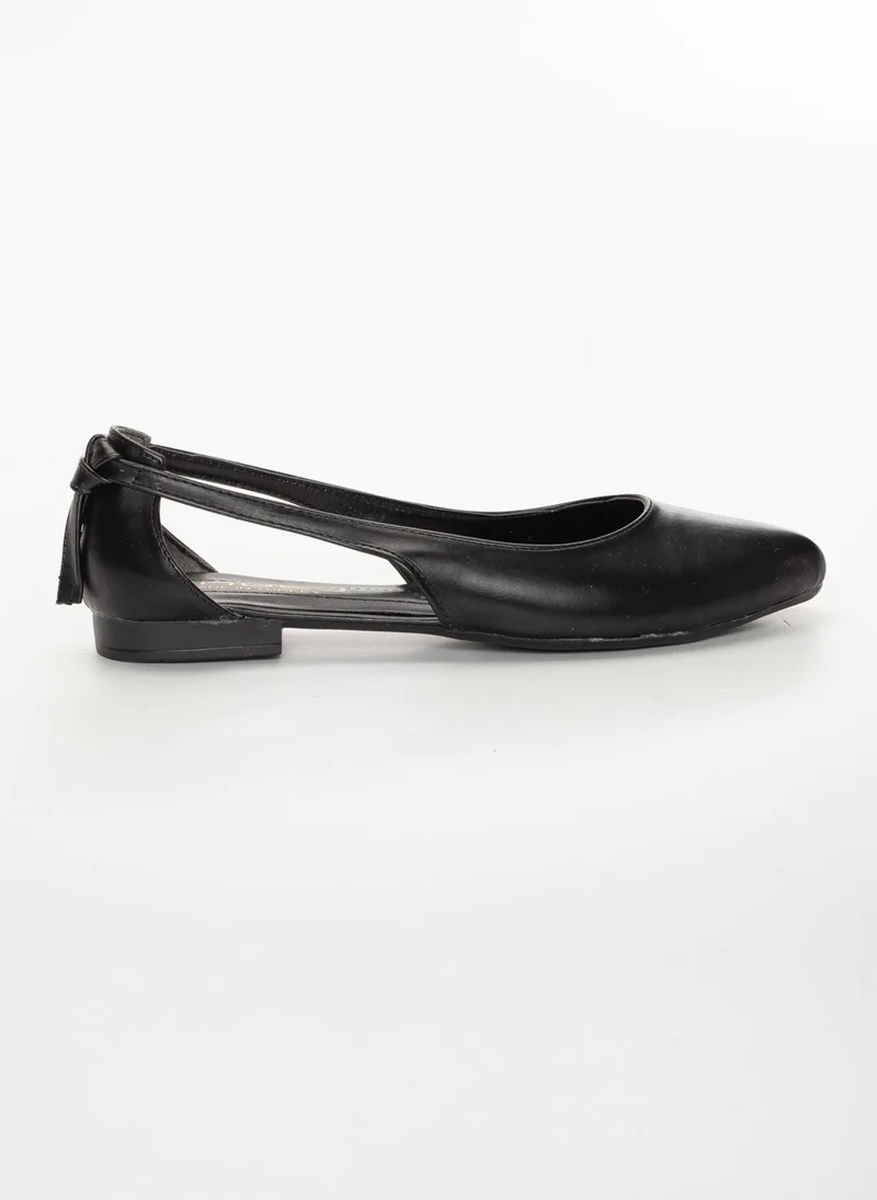 Dilimler Ayakkabı Side Open Black Women's Ballerinas