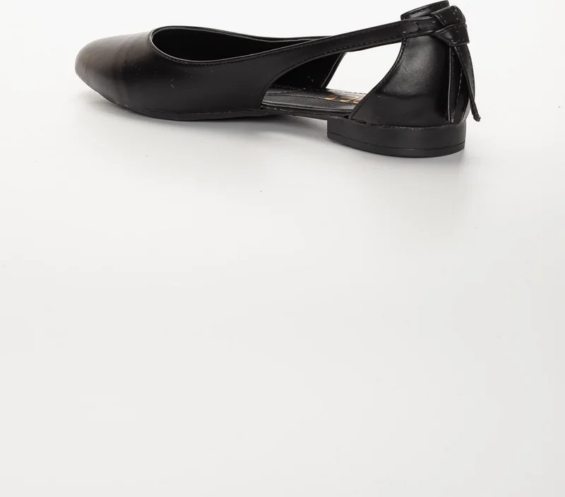 Dilimler Ayakkabı Side Open Black Women's Ballerinas