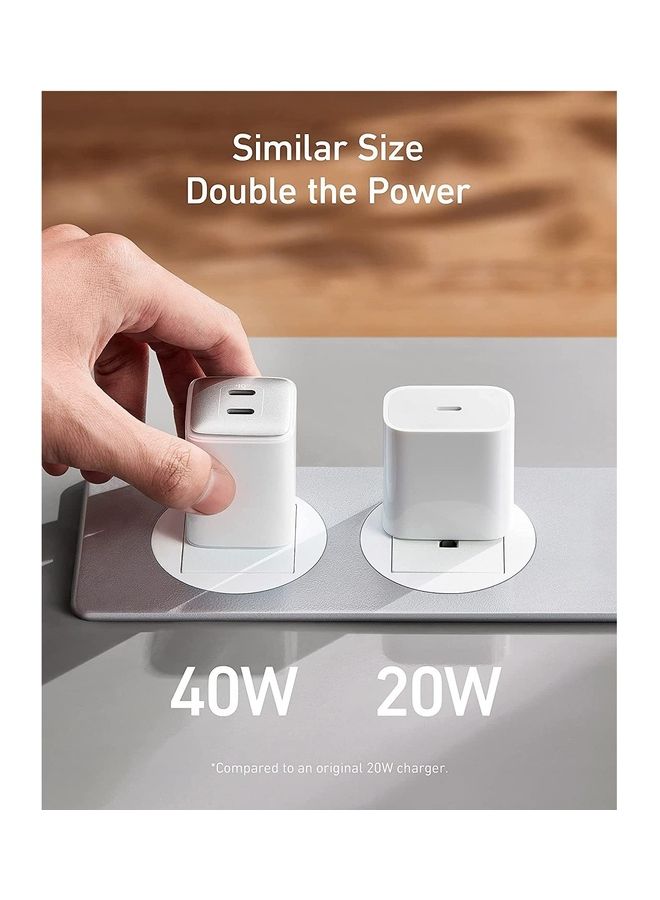 شاحن Anker USB C بقدرة 40 وات، شاحن 521 (نانو برو)، شاحن سريع مدمج PIQ 3.0 (غير قابل للطي) لهواتف iPhone 14/14 Plus/14 Pro/14 Pro Max/13 وGalaxy وPixel 4/3 وiPad/iPad Mini (الكابل غير متضمن) - Image 4