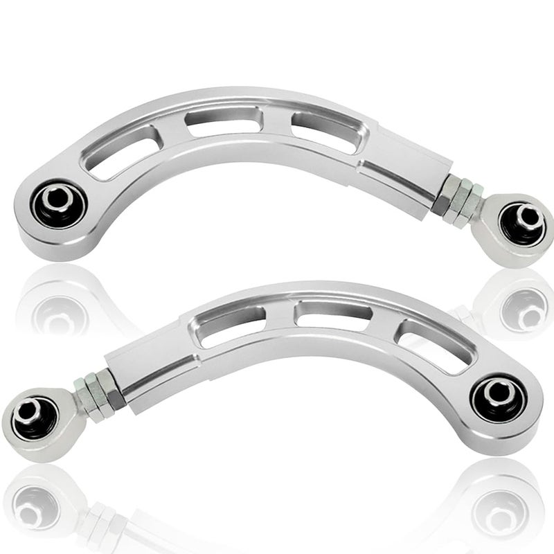 BARTOO Rear Upper Control Camber Arm, Set of 2, Adjustable Camber Rear Arms With Bearings, Fit for Mitsubishi Lancer(CY/CZ) 2008-17, Silver - Image 1