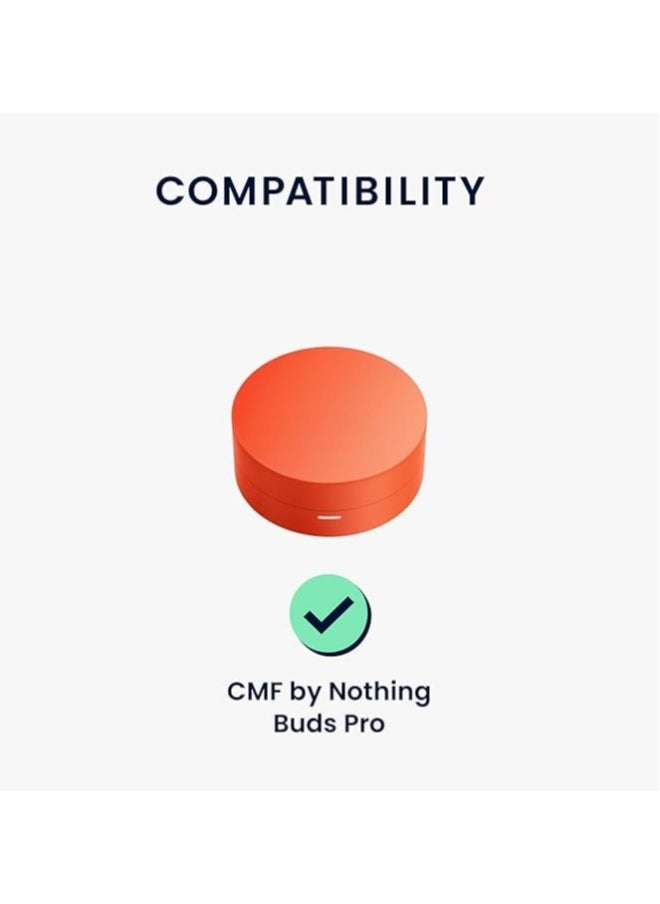 NIBEMINENT Protective Silicone Case Cover for Nothing CMF Buds Pro with Keychain Cover (green)  - Image 2