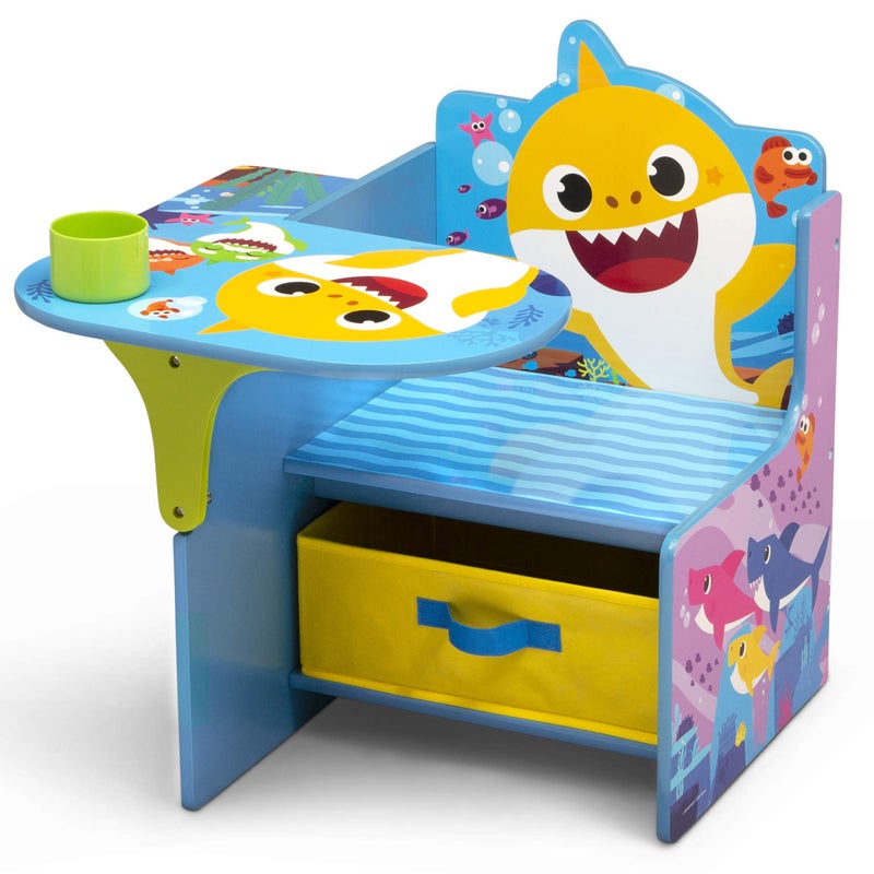 Delta CHILDREN Baby Shark Chair Desk with Storage Bin - Ideal for Arts & Crafts, Snack Time, Homeschooling, Homework & More by Delta Children - Image 1