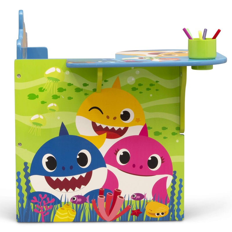 Delta CHILDREN Baby Shark Chair Desk with Storage Bin - Ideal for Arts & Crafts, Snack Time, Homeschooling, Homework & More by Delta Children - Image 4