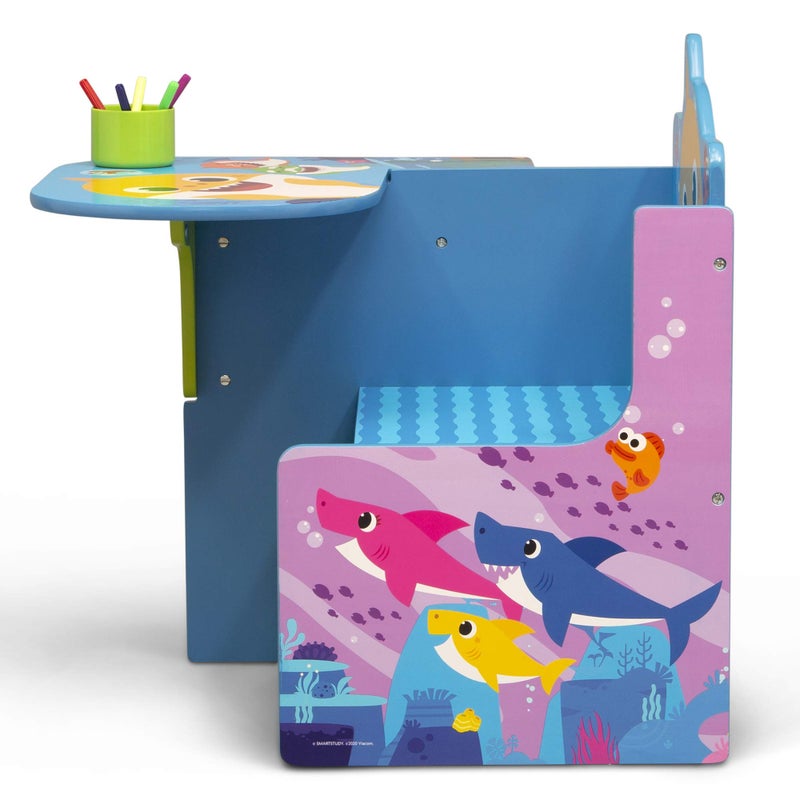 Delta CHILDREN Baby Shark Chair Desk with Storage Bin - Ideal for Arts & Crafts, Snack Time, Homeschooling, Homework & More by Delta Children - Image 5