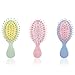 Goiio 3 Pieces Mini Wet Hair Brush, Travel Detangling Brush, for Most Hair Types, with Ease Knots Without Tears or Breakage, Multicolor - Image 2