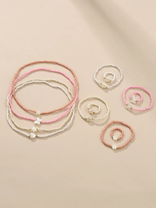 Take Two Pack of 12 - Beaded Necklace with Bracelet and Earrings