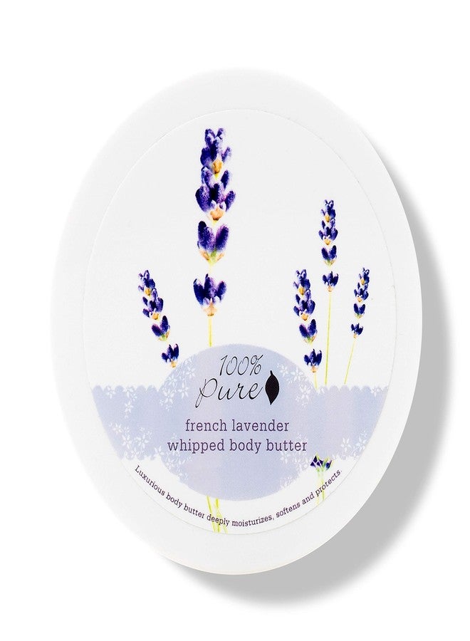 100 % Pure 100% PURE French Lavender Whipped Body Butter, Body Lotion for Dry Skin, Made with Shea Butter, Cocoa Butter, Moisturizing Body Cream, Natural Lotion - 3.4 oz - Image 1
