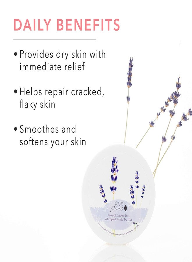 100 % Pure 100% PURE French Lavender Whipped Body Butter, Body Lotion for Dry Skin, Made with Shea Butter, Cocoa Butter, Moisturizing Body Cream, Natural Lotion - 3.4 oz - Image 3