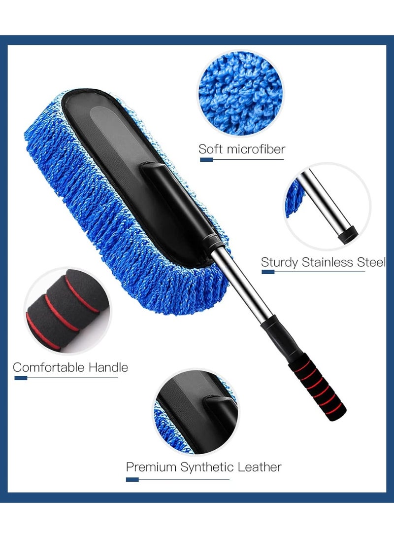 Generic Car Cleaning Brush with Long Handle – Microfiber Car Duster for Dust & Dirt Removal – Scratch-Free, Reusable, Multicolor - Image 5