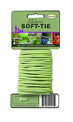 Tierra Garden 50-3010 Haxnicks Slim Soft Tie for Plants & Trees, 26.3', Green, 26.5 - Image 1
