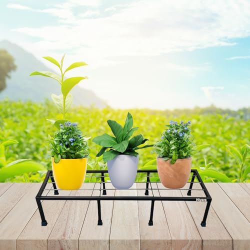 Niyara || Metal Planter Stand || Plant Stand for Pots|| Outdoor Plant Stand for Home Balcony Garden etc (Large Stand Set of 4) - Image 2