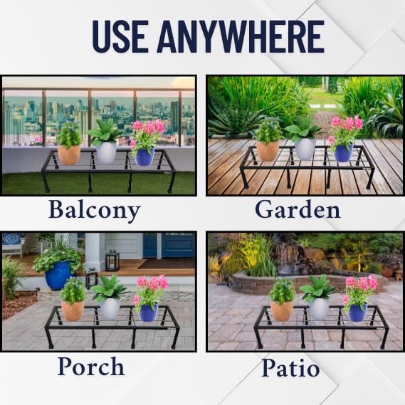 Niyara || Metal Planter Stand || Plant Stand for Pots|| Outdoor Plant Stand for Home Balcony Garden etc (Large Stand Set of 4) - Image 4