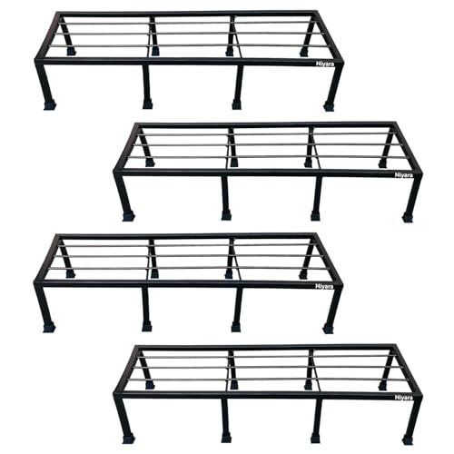 Niyara || Metal Planter Stand || Plant Stand for Pots|| Outdoor Plant Stand for Home Balcony Garden etc (Large Stand Set of 4) - Image 1