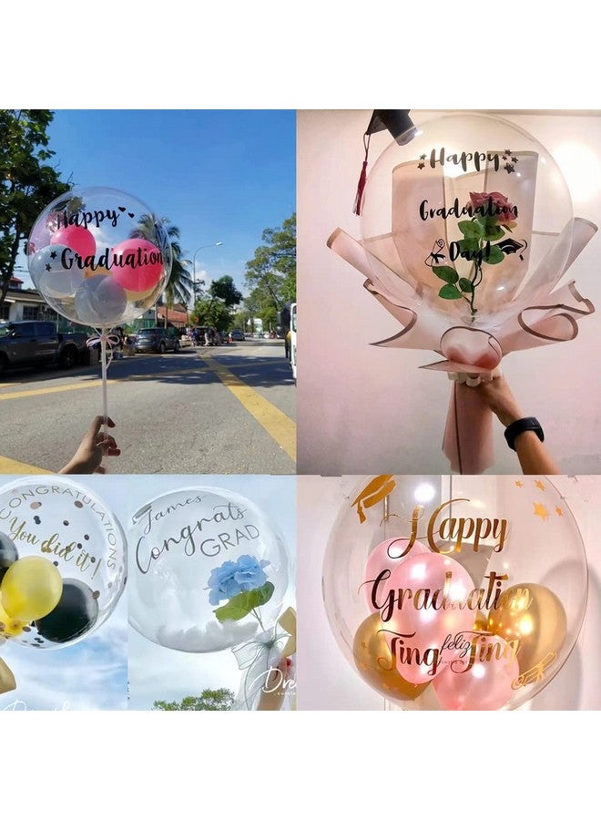 Efay 2024 Graduation Party Supplies Balloon Sticker 6 Pcs Paster for Balloons, Grad Party Decoration Balloon Decal Congrats Grad Class of 2024 Decor - Image 2