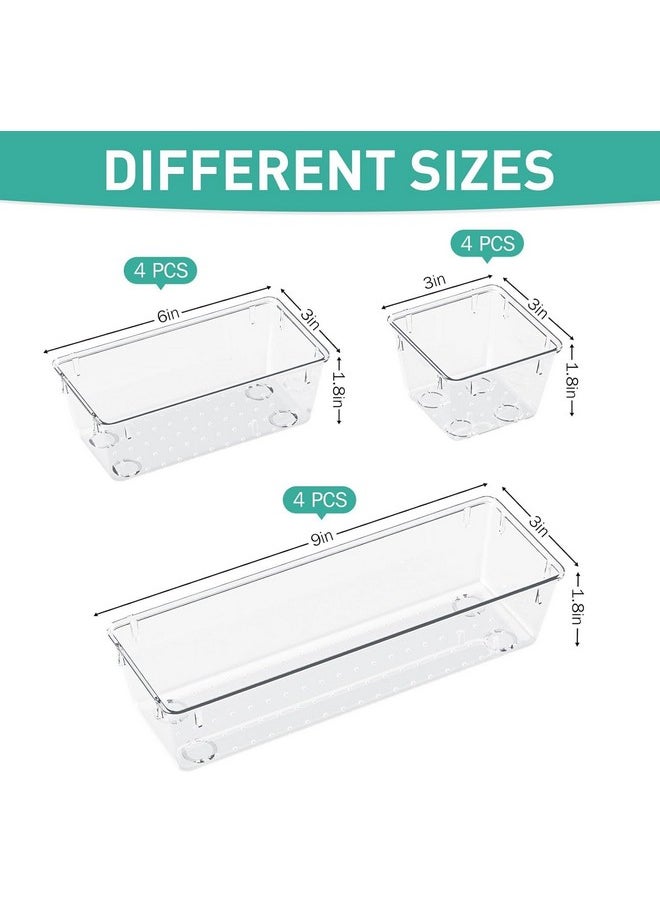 Zollyss Desk Drawer Organizer Trays Various Size Bathroom Drawer Tray Dividers Plastic Vanity Organizers Storage Bins For Makeup Cosmetics Dresser Kitchen Office(Clear)(6 Pcs),Rectangular,Transparent - pzsku/ZCCA90B220ECC35C46B15Z/45/_/1735567084/9b79e718-5a87-40c4-a14d-38cb7d12837b